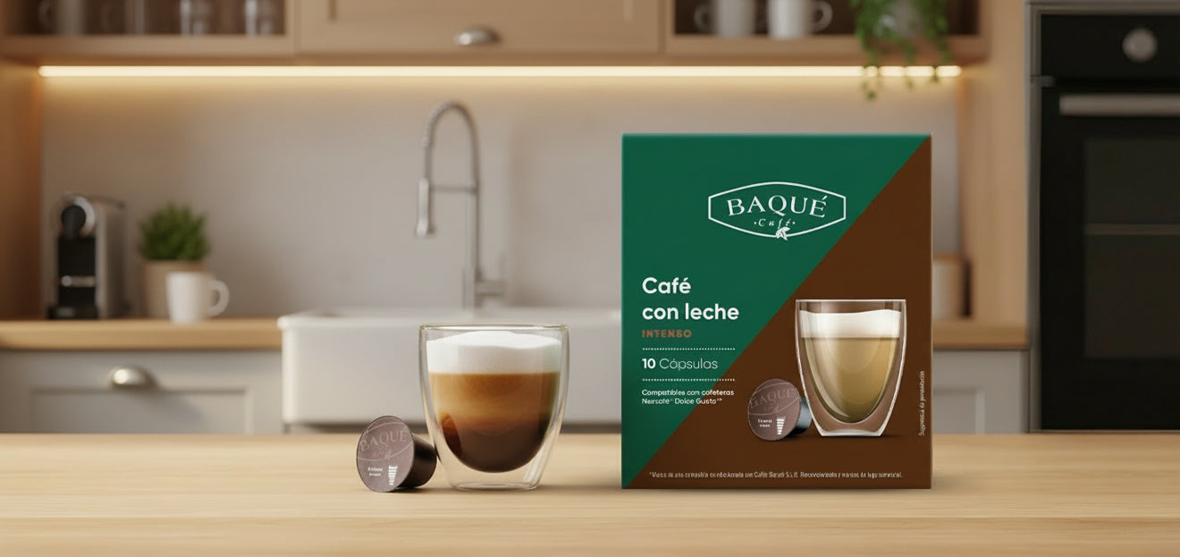 Capsule Cafe con leche Intenso BAQUE compatibile Nescafé® Dolce Gusto®