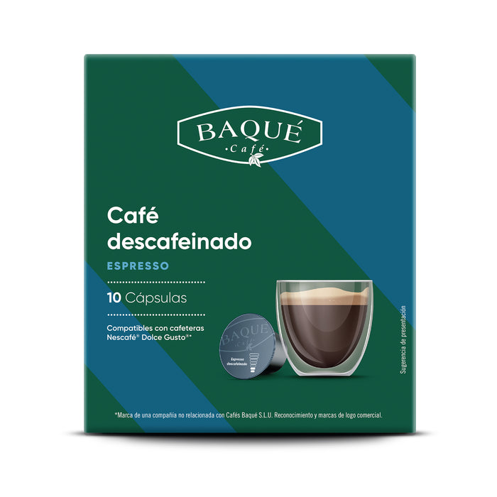 Capsule Descafeinado BAQUE compatibile Nescafé® Dolce Gusto®