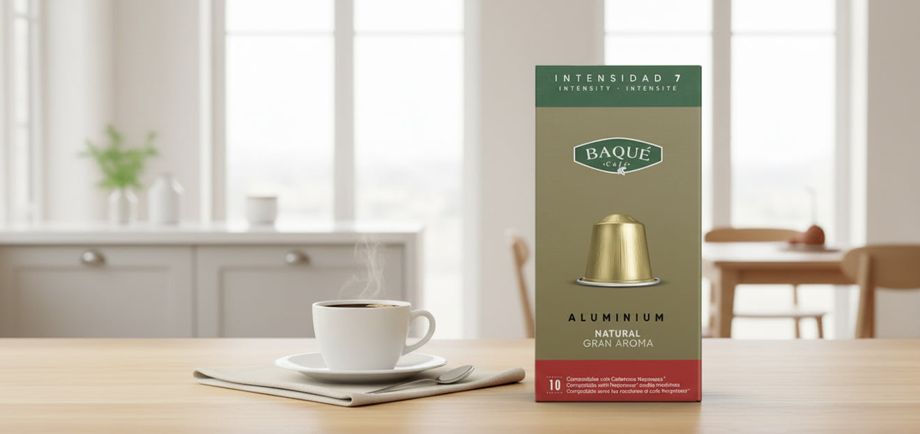 Capsule din aluminiu Natural Gran Aroma BAQUE compatibile Nespresso®