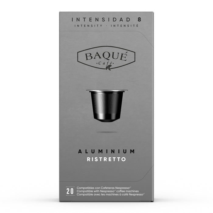 Ambalaj față capsule de cafea Baque Ristretto