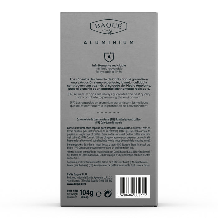 Ambalaj spate capsule de cafea Baque Ristretto